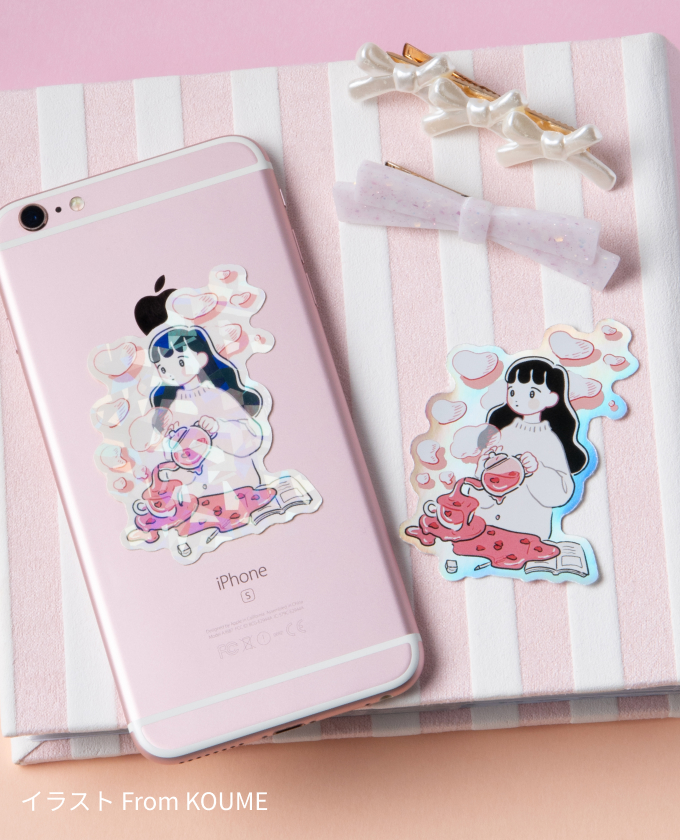 スマホステッカー（ホログラム・オーロラ） サンプルイメージ 0