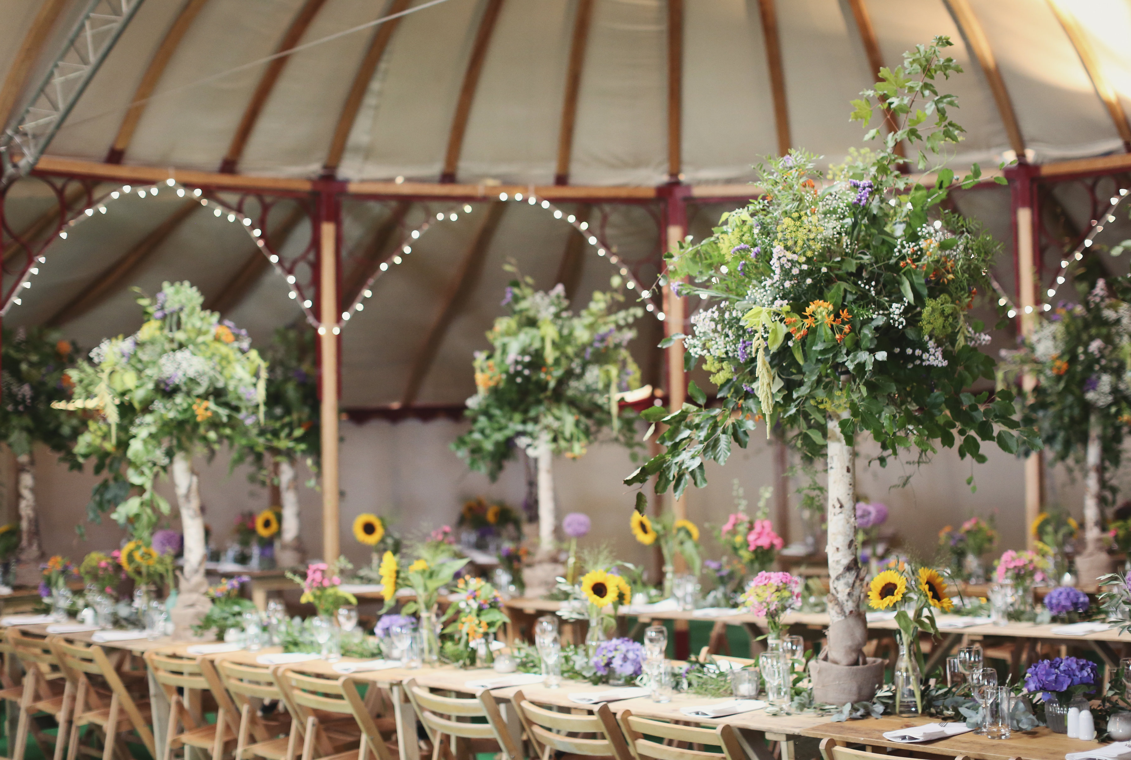 Interior of marquee