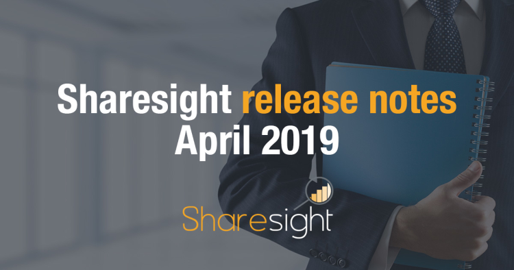 Sharesight release notes April 2019