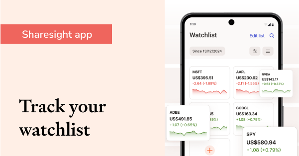 Sharesight app watchlist