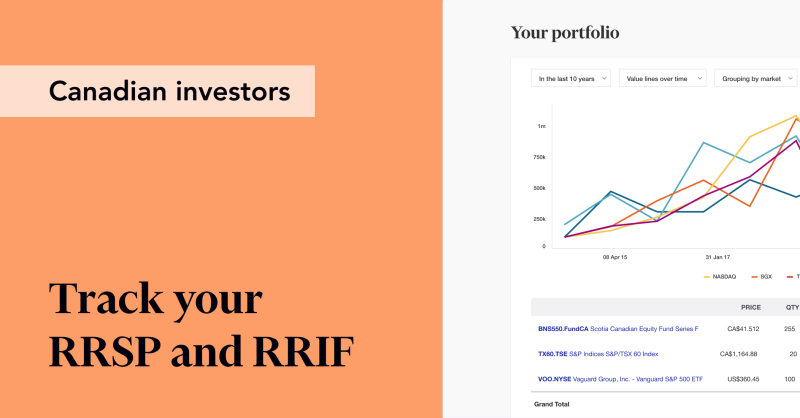 Track your RRSP and RRIF in Sharesight