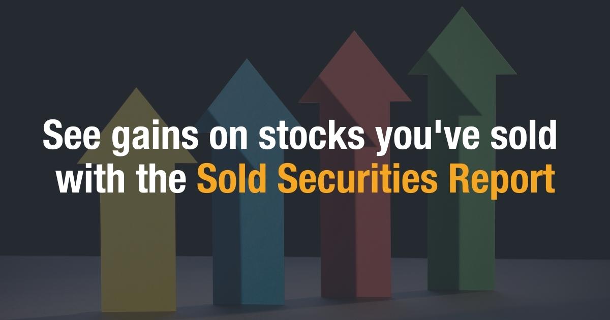 Sold Securities Report Sharesight