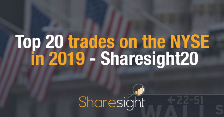 Top 20 trades on the NYSE in 2019