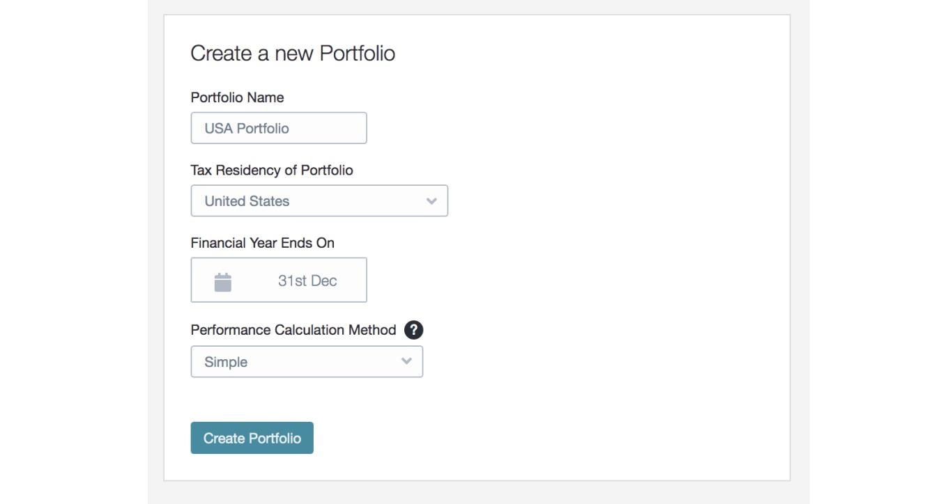 add new portfolio sharesight 1