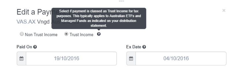 Edit a Payment ETF