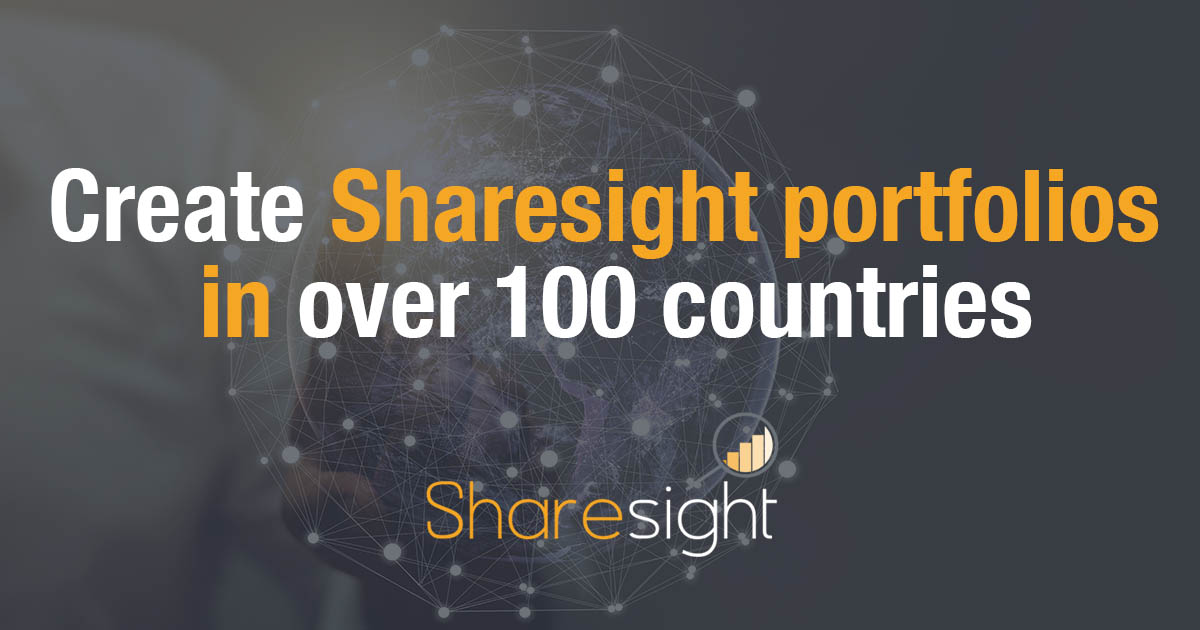 Create Sharesight portfolios in over 100 countries