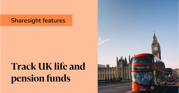Track UK life and pension funds in Sharesight