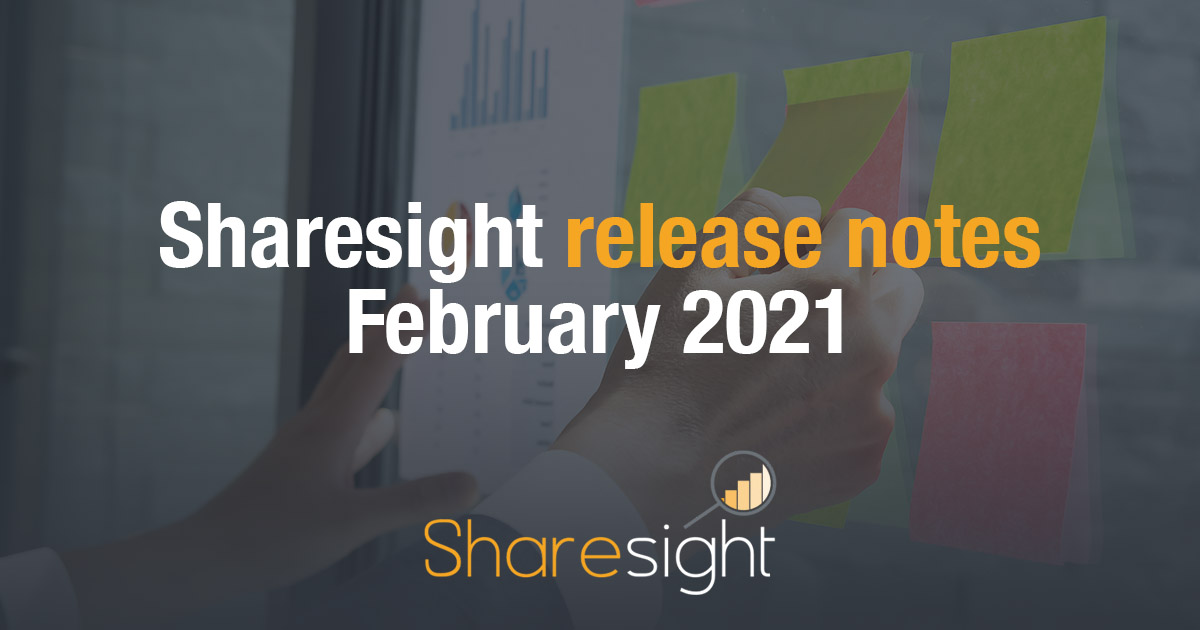Sharesight Release Notes February 2021