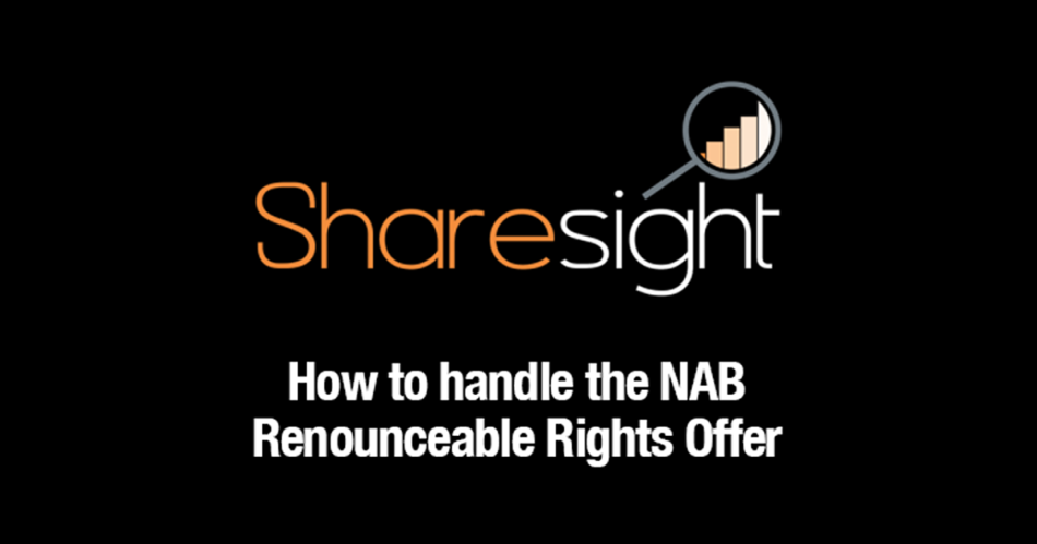 NAB renounceable rights offer - featured