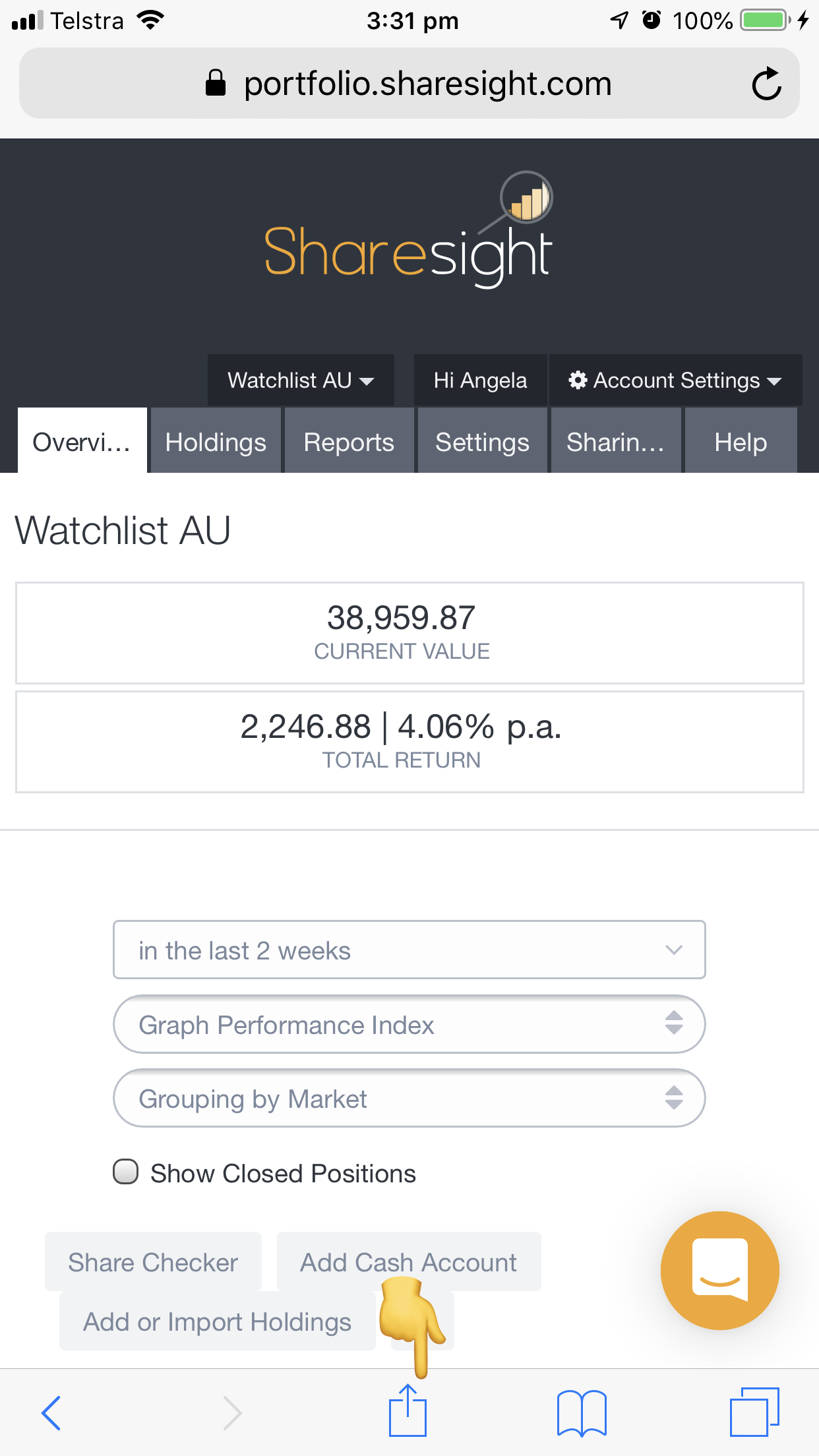 Sharesight mobile portfolio tracker