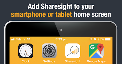 Featured - Add Sharesight to your smartphone or tablet home screen