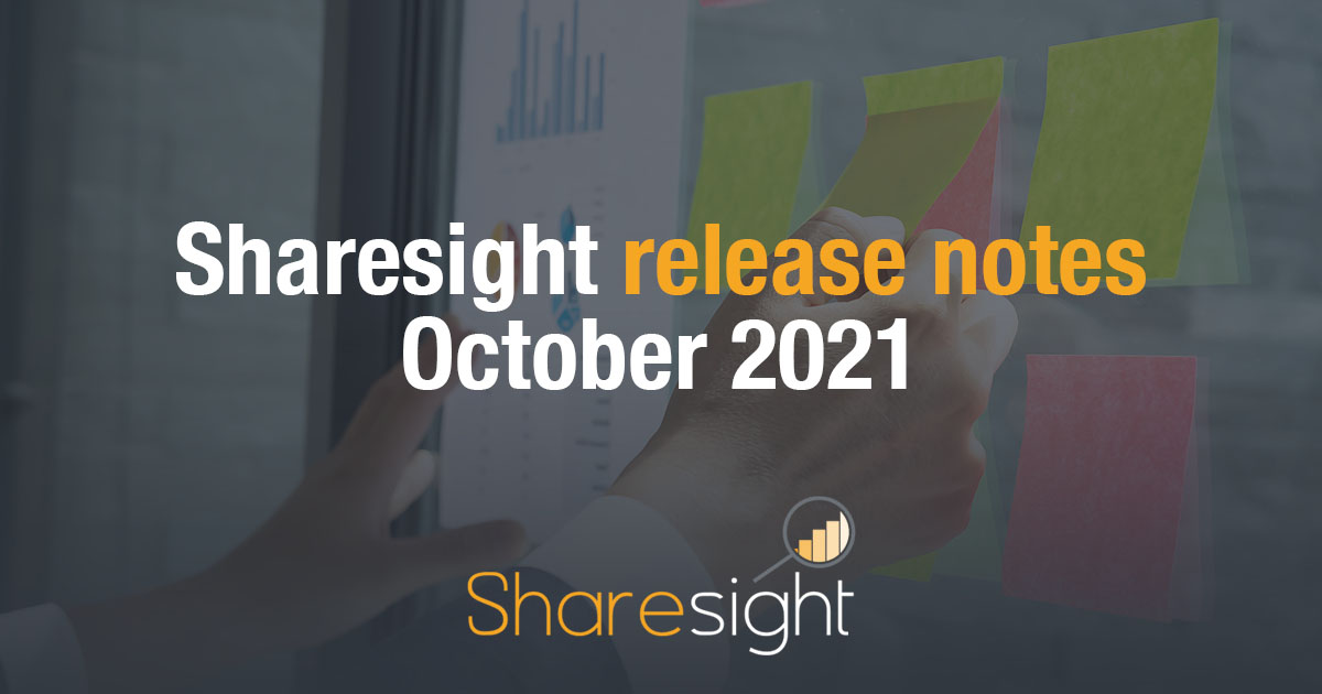 Sharesight Release Notes October 2021
