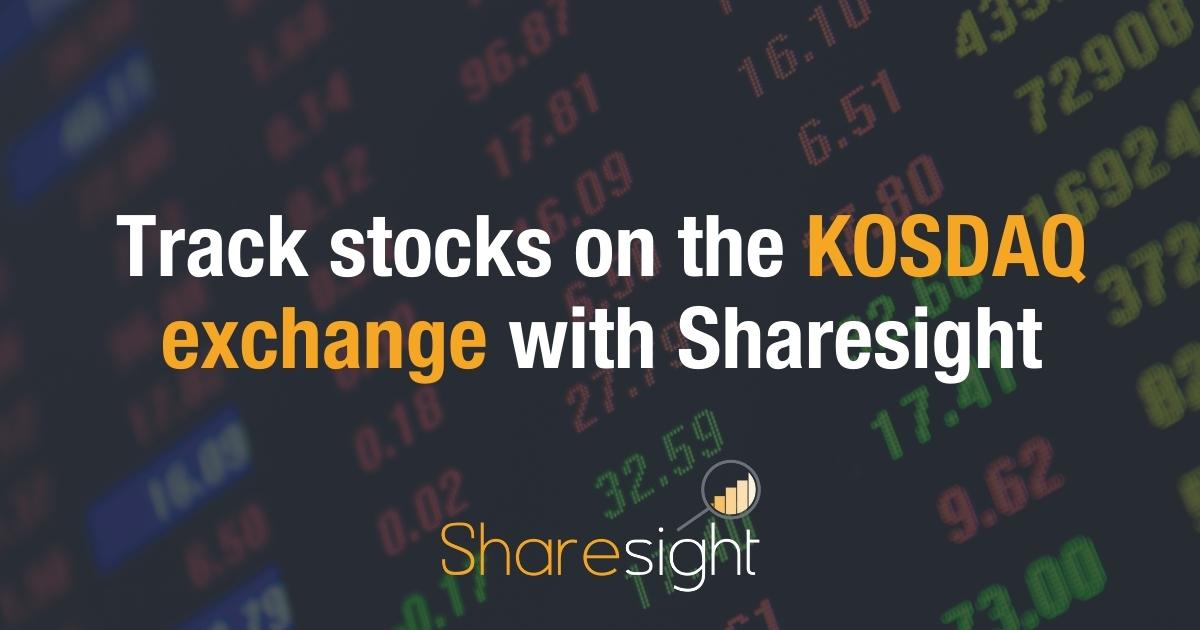 Track stocks on KOSDAQ exchange
