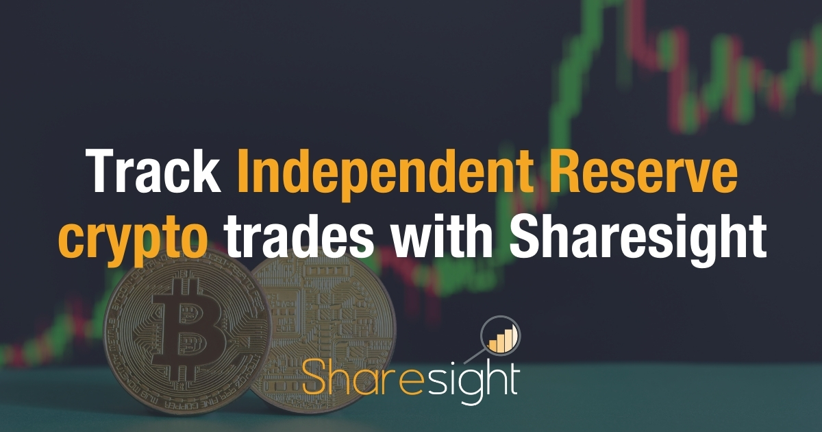 Track your Independent Reserve cryptocurrency trades with Sharesight