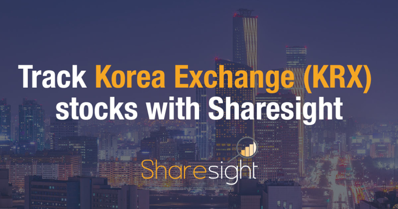 Track Korea Exchange (KRX) stocks with Sharesight