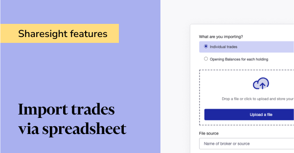 Sharesight import trades via spreadsheet