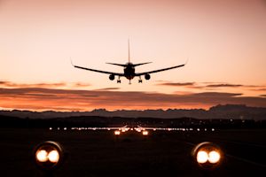 Timelapse of jets taking off and landing