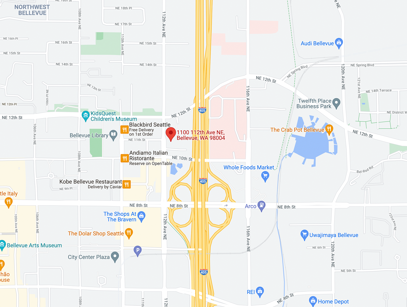 Bellevue map