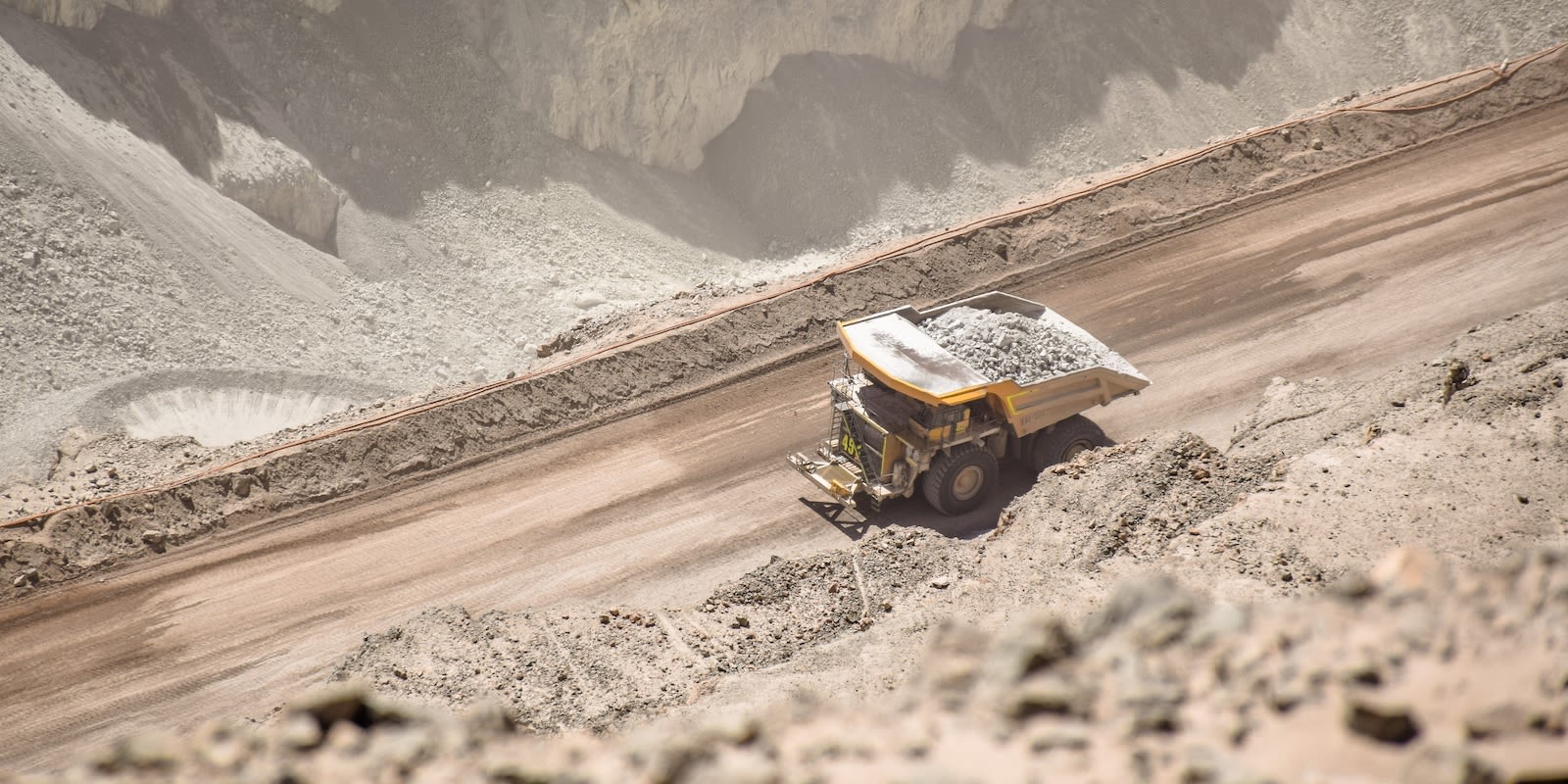 Open-cast copper mine in Chile - a source of a variety of battery metals including lithium