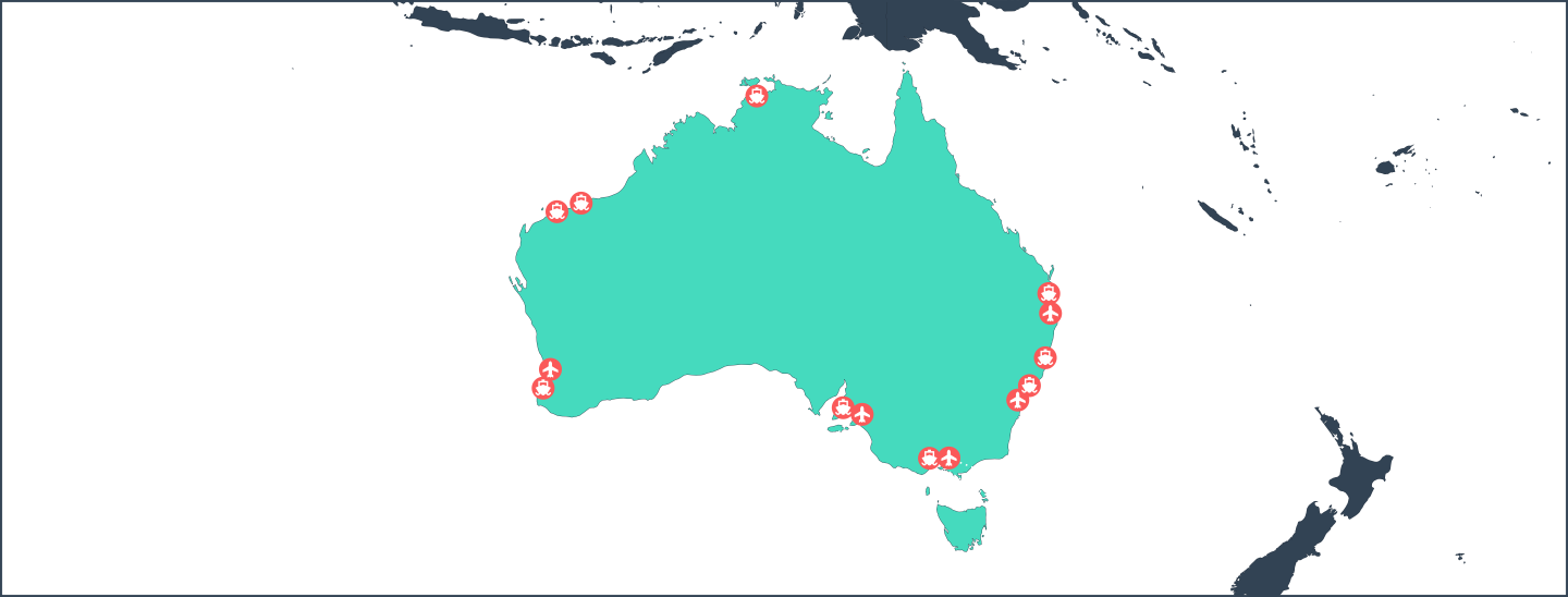 Australia major ports