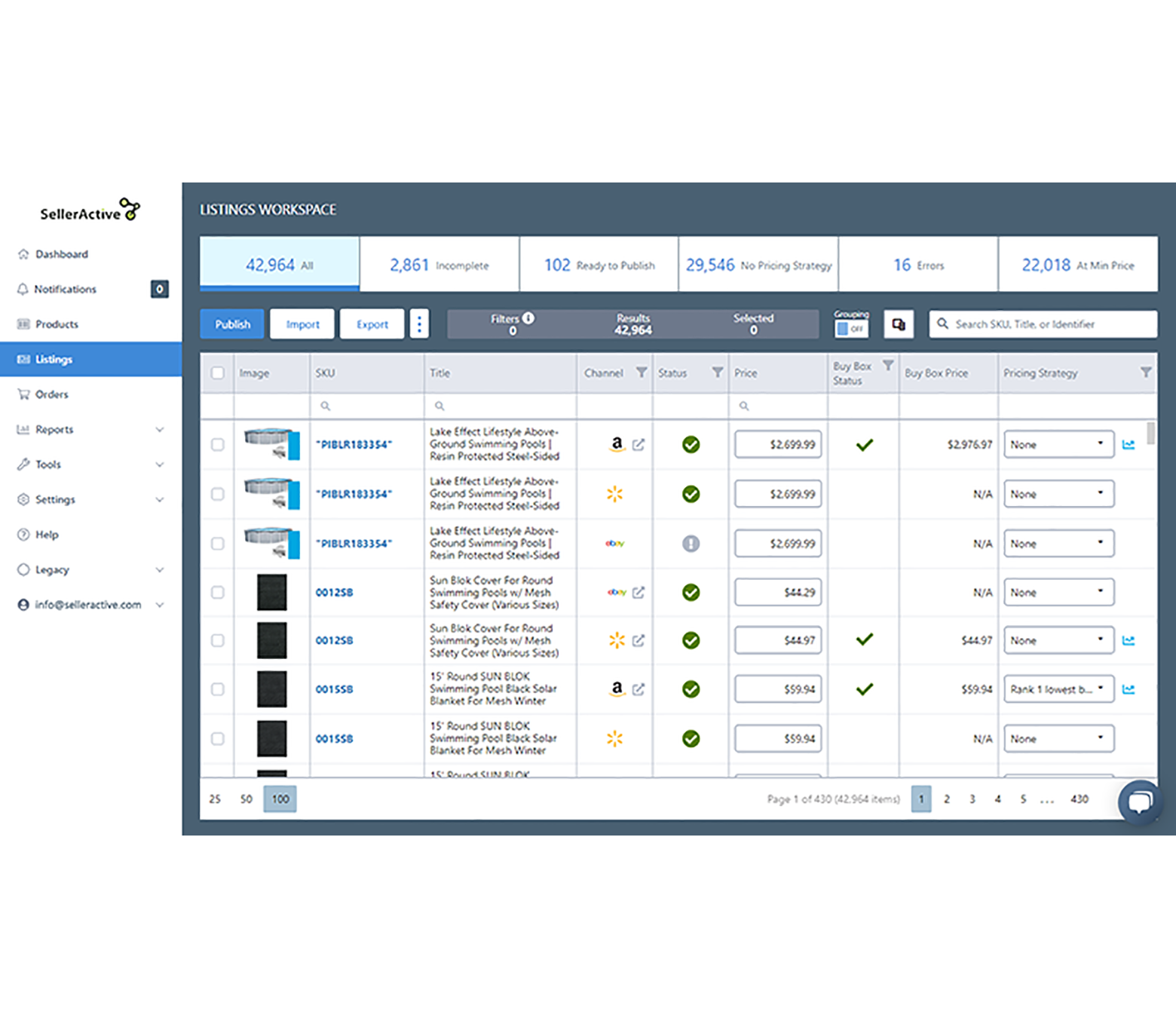 SellerActive ListingsWorkspace sm