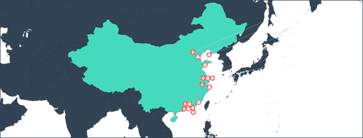 China major ports