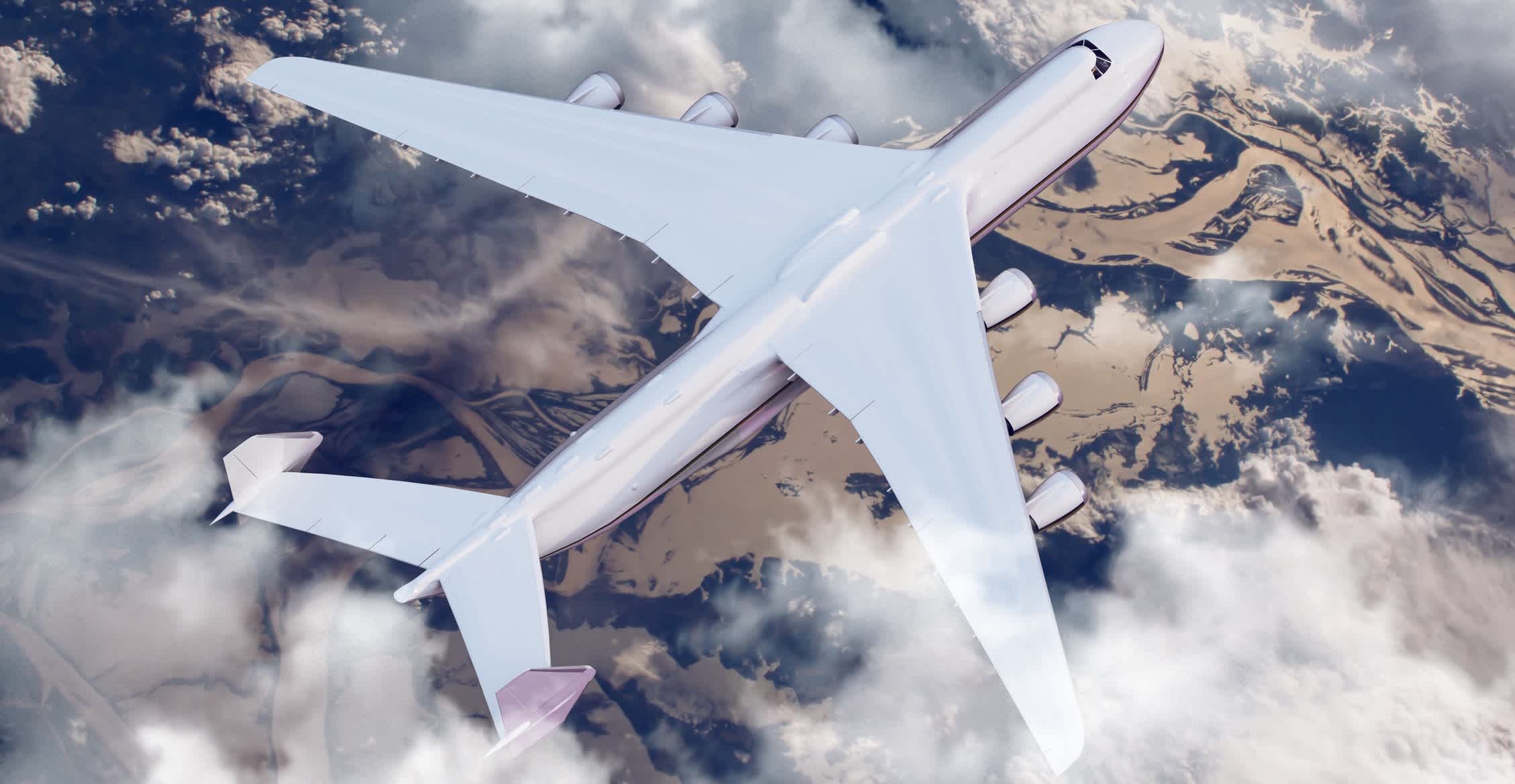 Image of jet over clouds