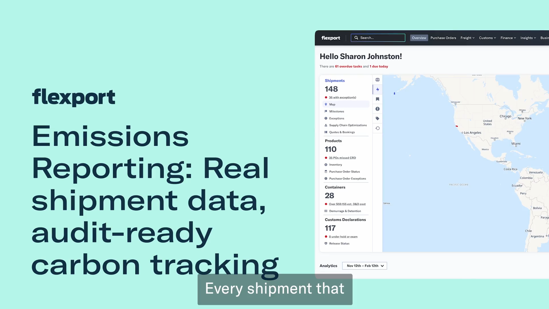 emissions reporting real shipment data audit-ready carbon tracking