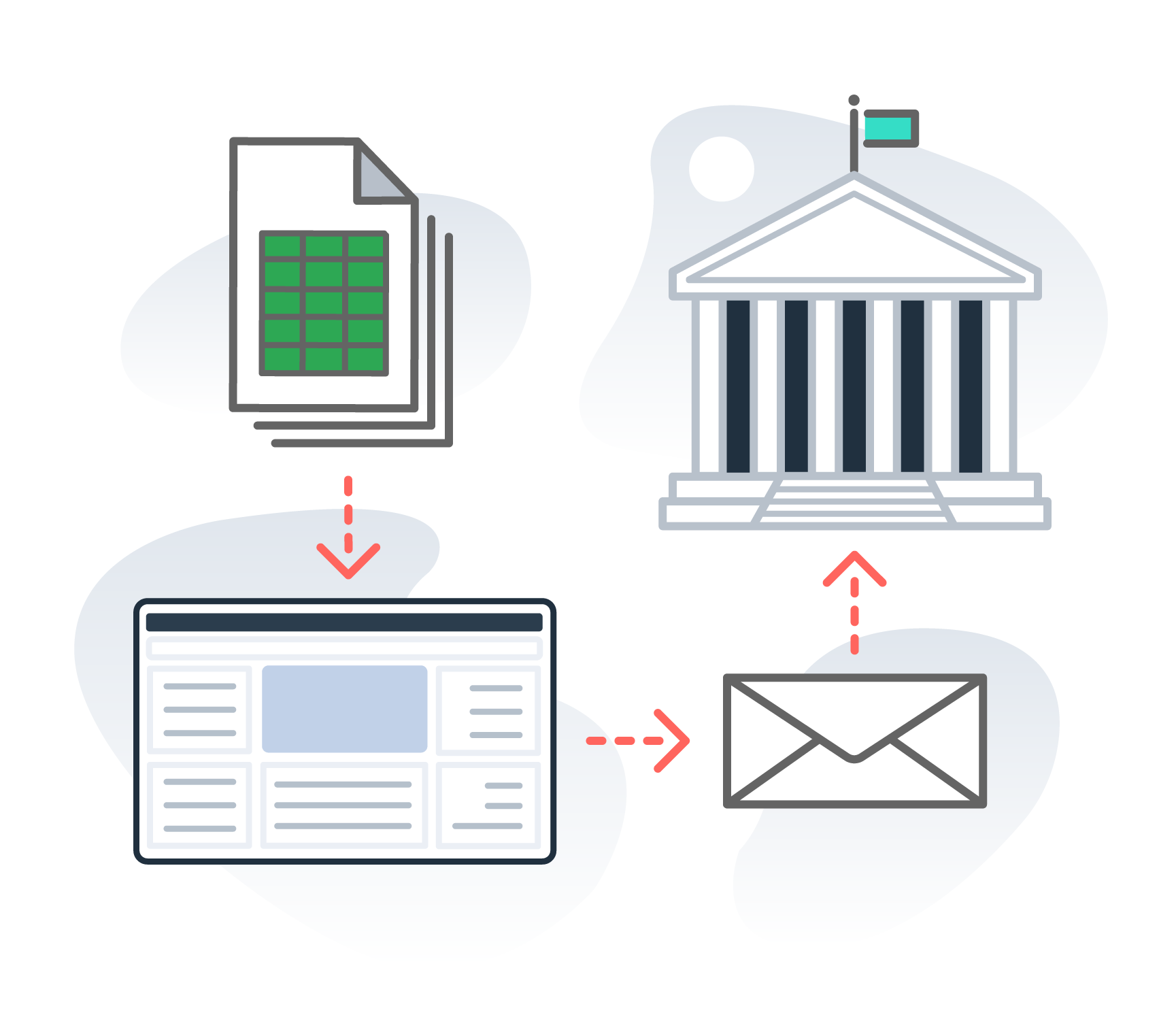 DD-8-3x Paperwork Digital Government building illustration