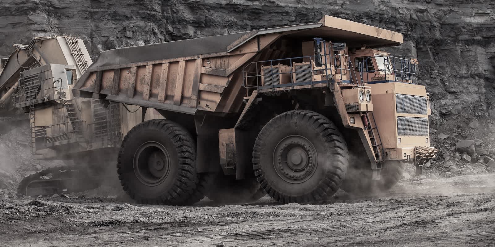 Mining dump truck, one of the products potentially subject to new U.S. sanctions on exports to Russia.