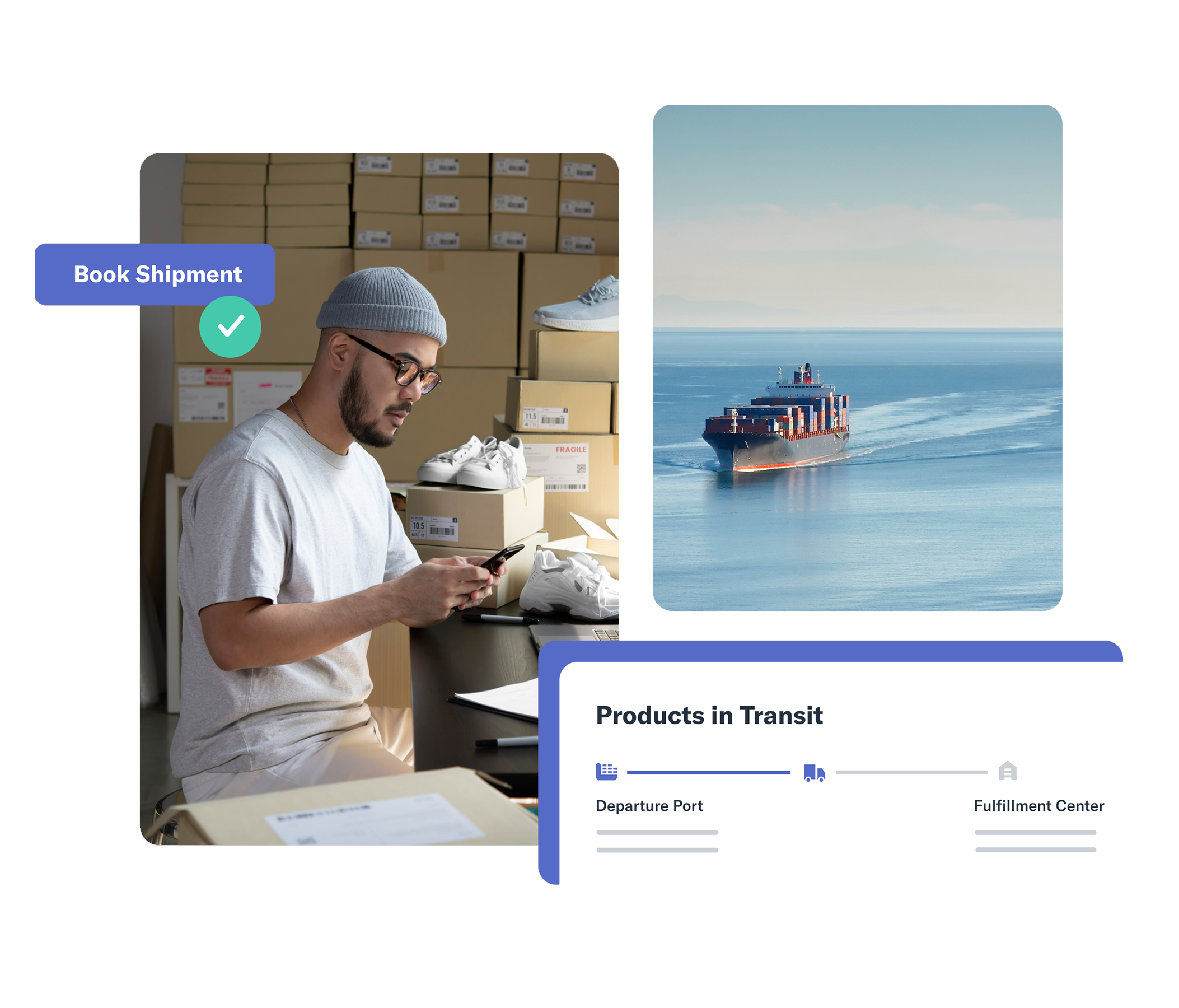 Image of a Shopy merchant shipping their freight with visibility using the Flepxort App in Shopify