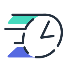 Blue green icon for one time
