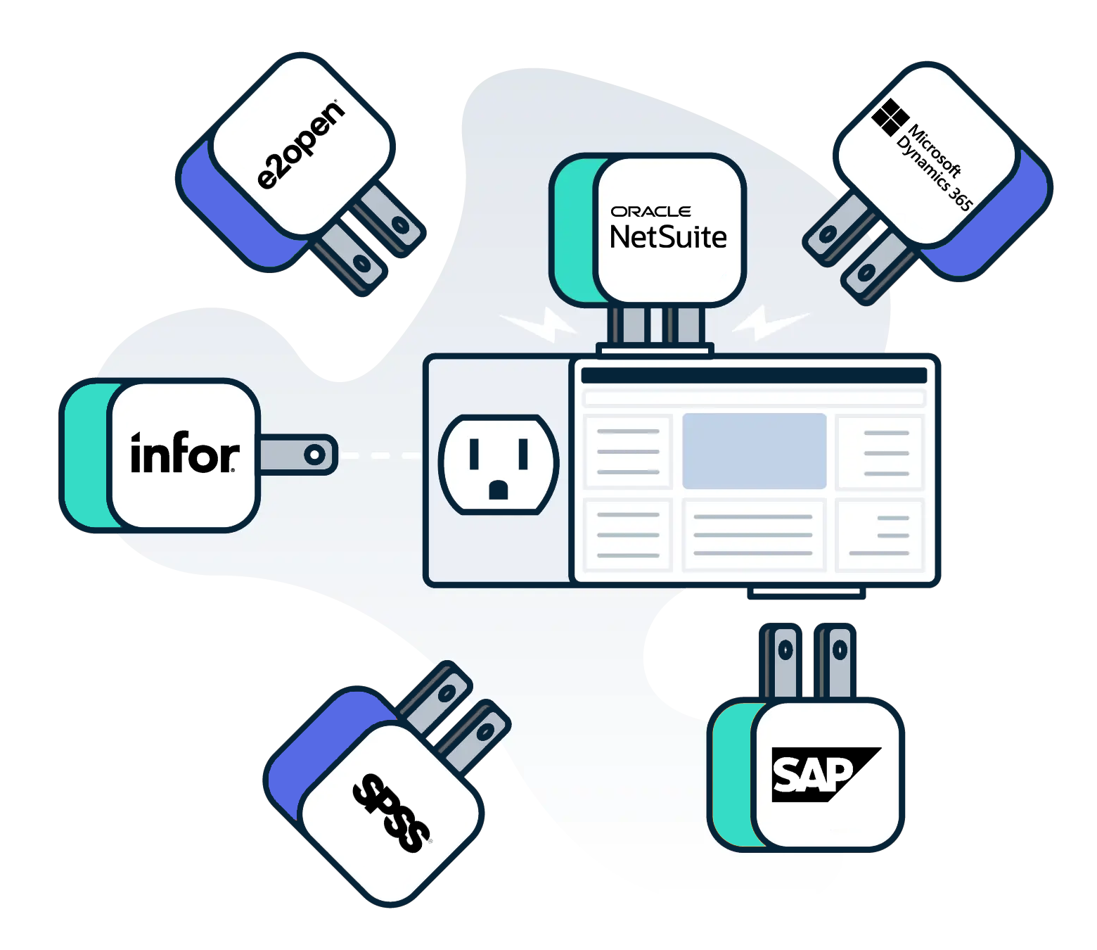 FP-17-3x Platform Plug with multiple solutions illustration