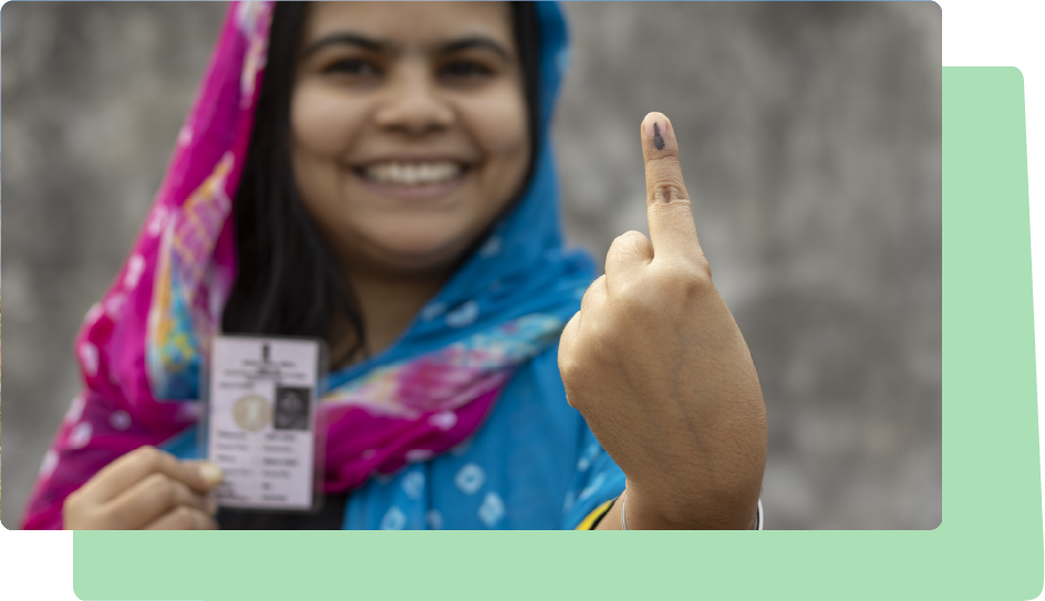 Woman with Indian EPIC (Voters ID)