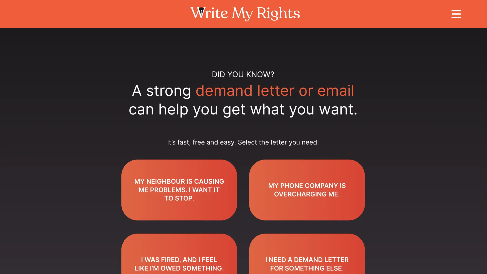 Write my rights home page