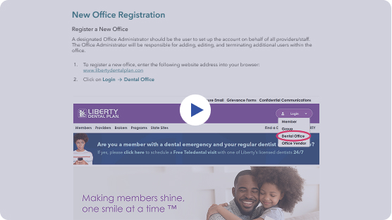How to create your Liberty Provider Portal account