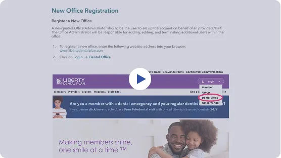 How to create your Liberty Provider Portal account