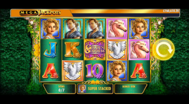 An image from the Golden Goddess slot game.