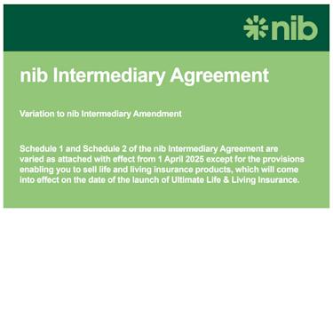 653899-2 0325 NIB0511 NZ intermediary agreement cover Existing Members D4 INT-1