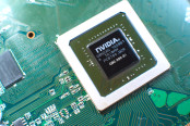 Nvidia graphic chip close up