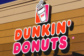 A store front sign for Dunkin