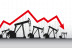 Abstract Business chart with Oil pumps and down arrows