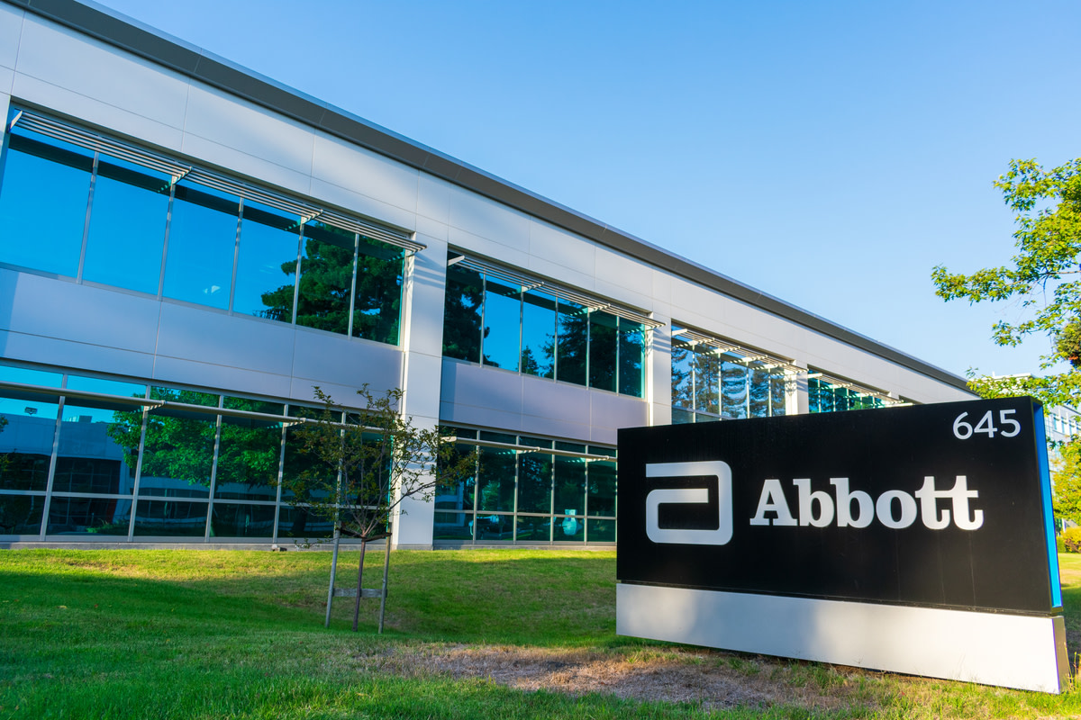 Abbott Laboratories sign near company office in Silicon Valley.