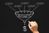 Hand drawing Lead Generation Business Funnel concept