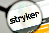 Stryker logo on the website homepage