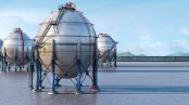 Liquefied natural industrial spherical gas storage tank