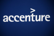 the logo of the brand Accenture