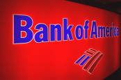 Bank of America sign at night