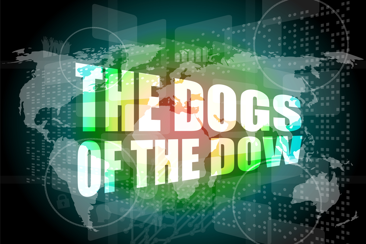 The dogs of the dow word on digital screen