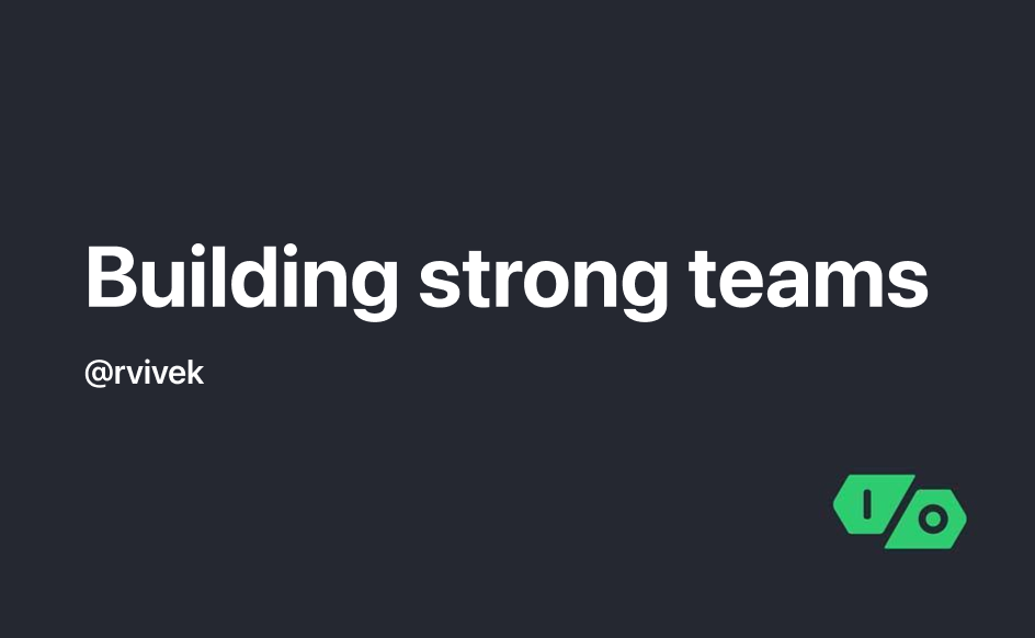Cover Image for Building strong teams